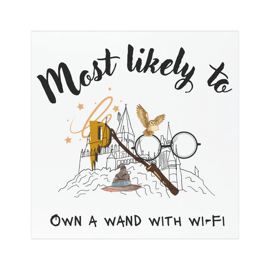 Wand Wi-Fi Car Magnet - Fun Magical Car Decor - Potter inspired Car Magnet