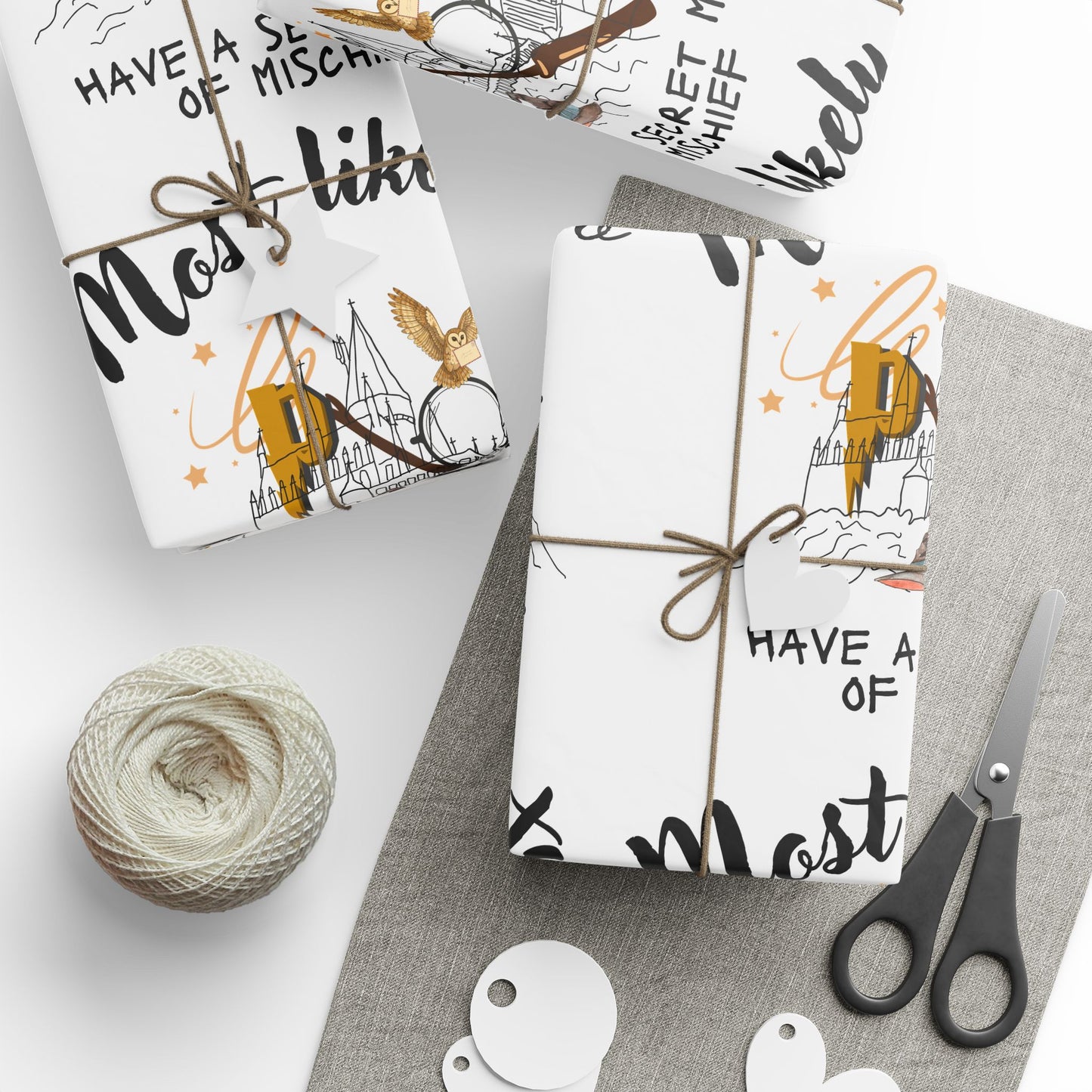 Enchanted Wrapping Paper, Fun Wrapping Papers for Special Occasions, Potter Inspired, Movie Lover Gift Wrap, Gift Wrap, Party Supplies, Unique Gift, Favors, Holiday Celebrations, Birthdays