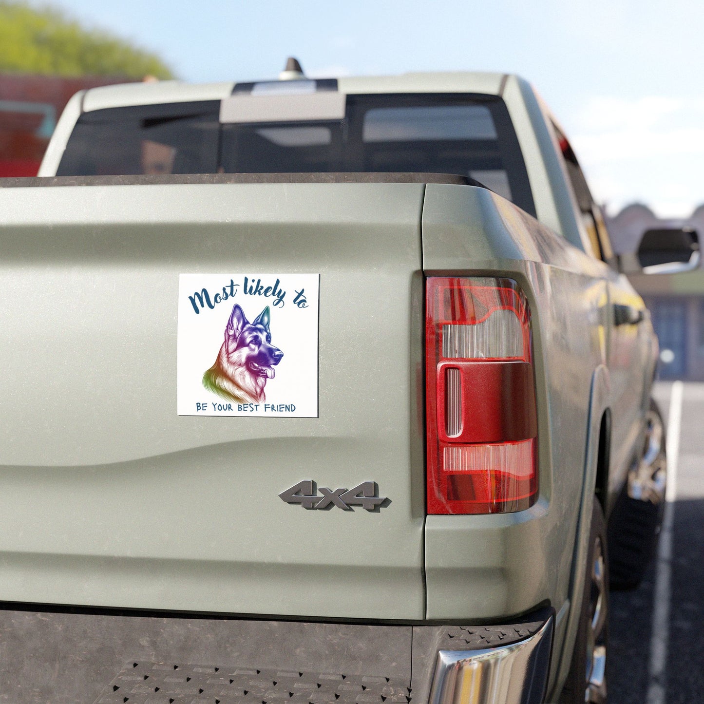 German Shepherd Best Friend Car Magnet, German Shepherd Vehicle Magnet