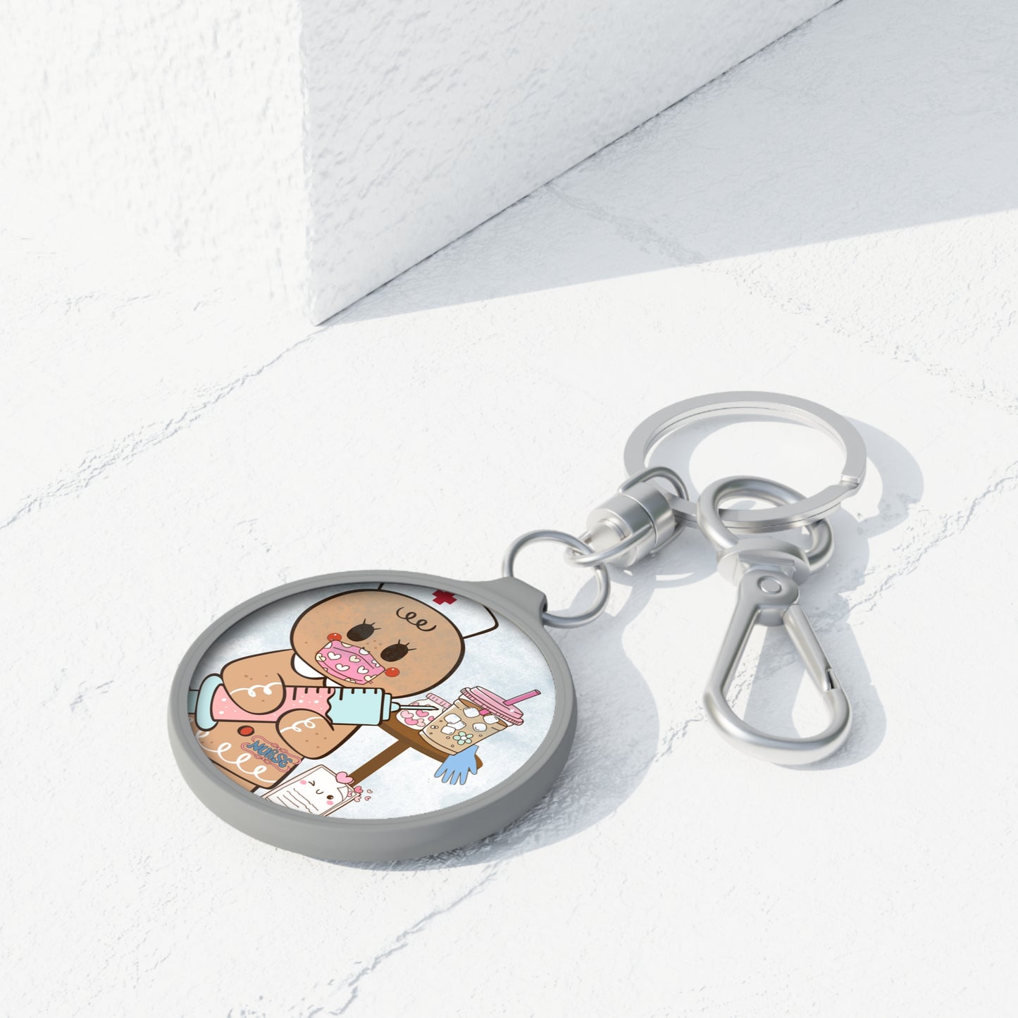 Nurse Keyring Tag, Cute Nurse Gift, Medical Keychain, Healthcare Appreciation, Nursing Student Accessory, Holiday & Celebration