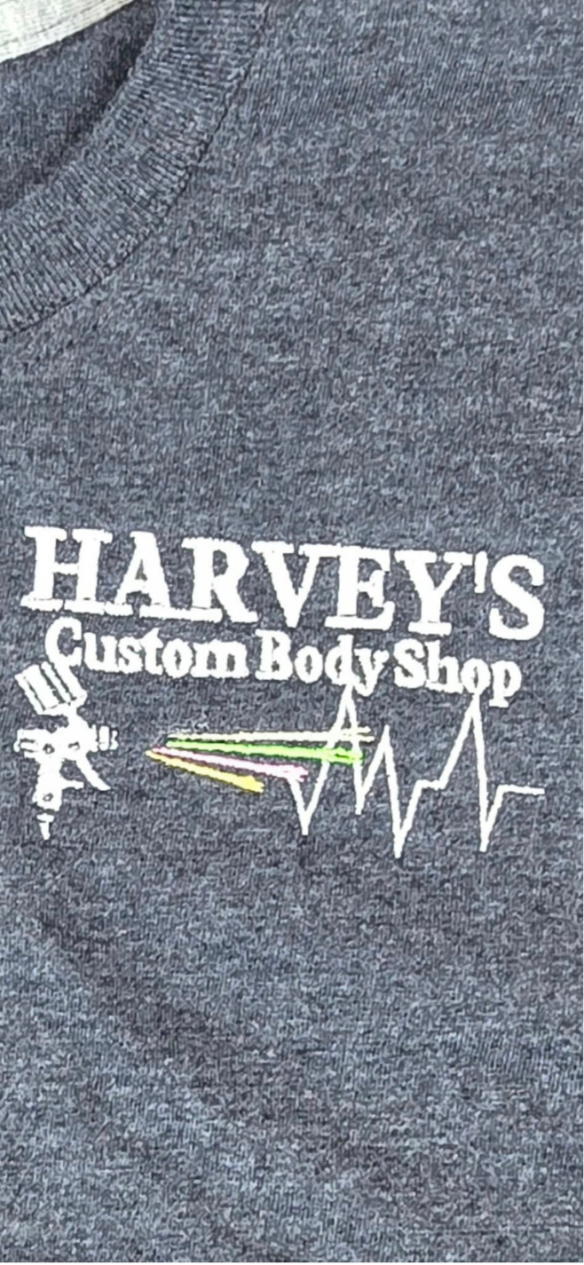 Embroidered men's work logo shirt