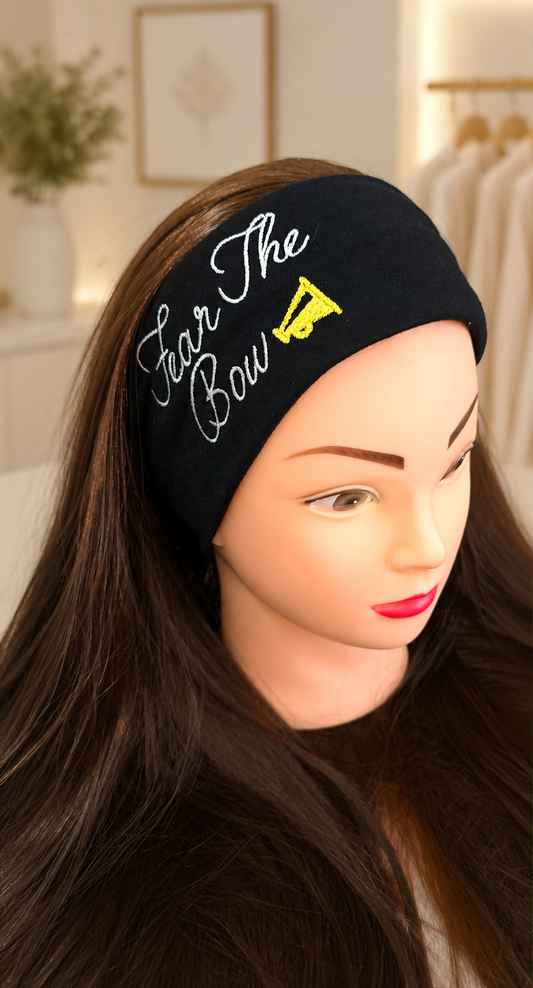 Fear The Bow Emboirdered Headband