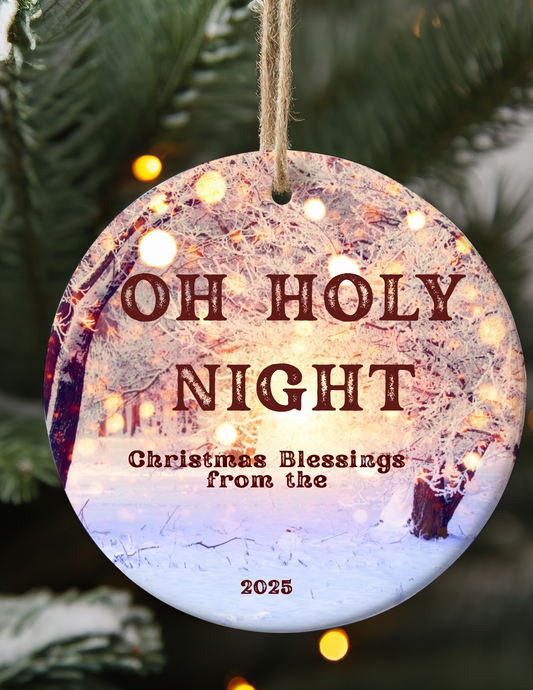 Oh Holy Night Ornament, Christmas Ornament, Personalized Ceramic Christmas Ornaments, Custom Double-Sided Print, Holiday Keepsakes for Family, Gift Tags, Home Decor, Christmas [...]